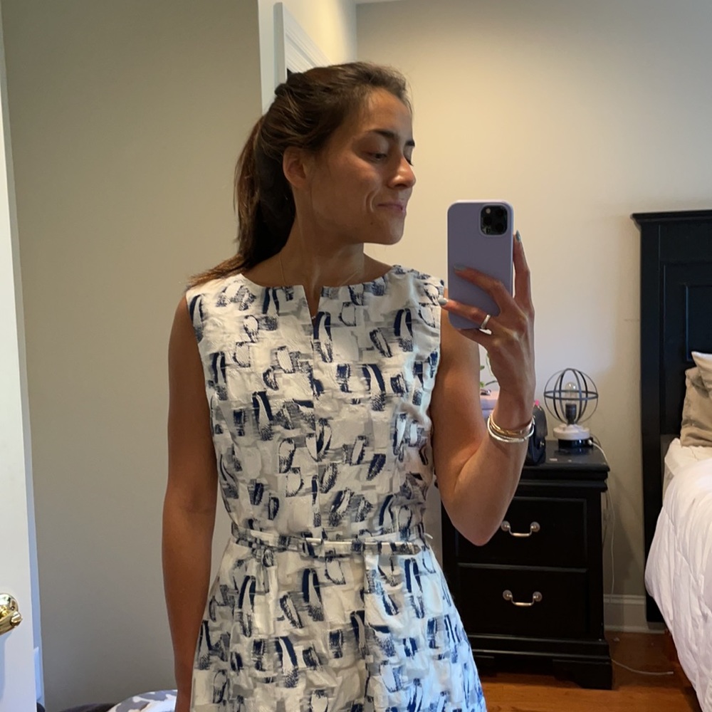 Oscar de la Renta - Navy Dress - Picture 8 of 9